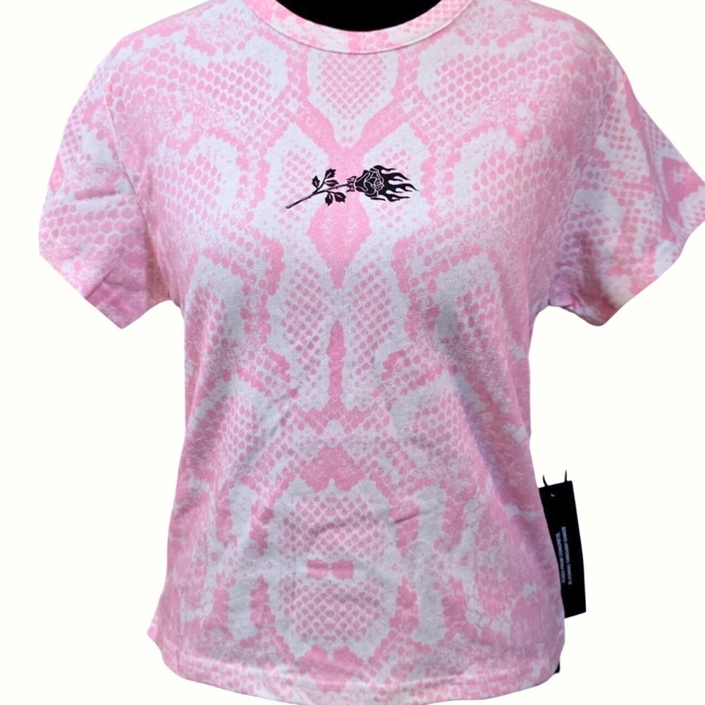 Civil Regime Thorns With Grace Baby Tee Pink CRWW029-1636-621-L Large